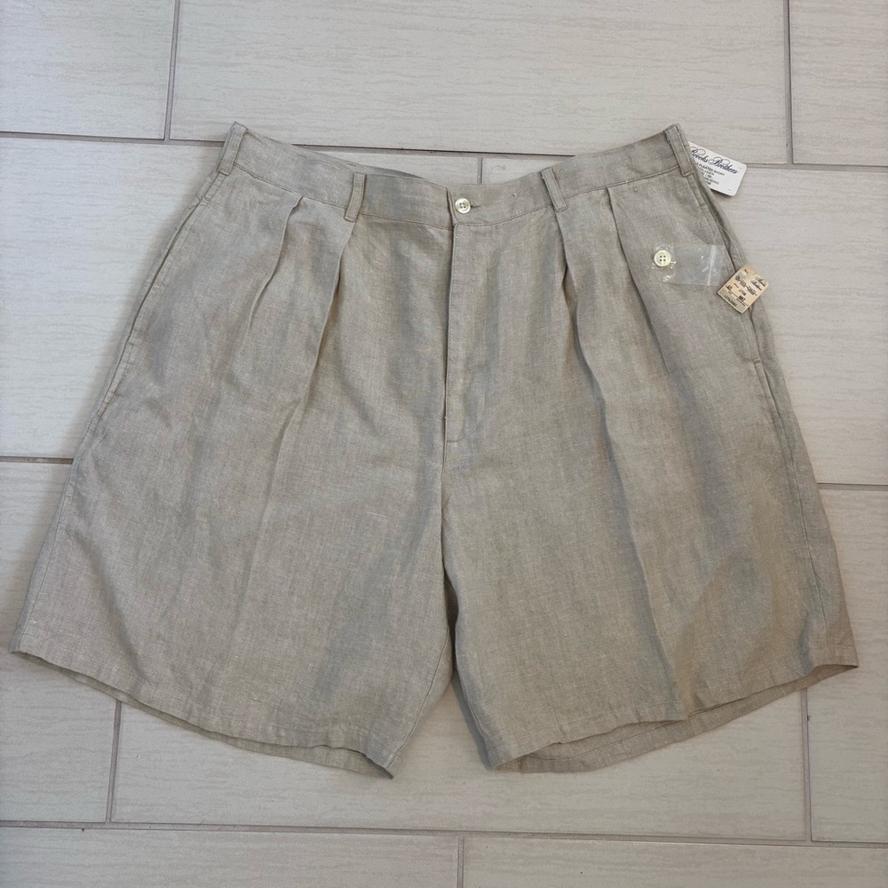 NWT Brooks Brothers Beige Linen Shorts